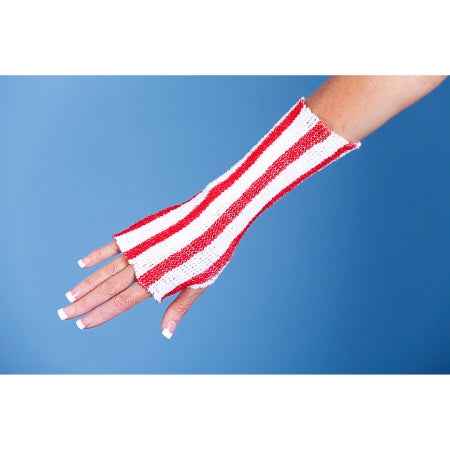 Surgi-Color Guard - Elastic Net Retainer Dressing Tubular Elastic 7 Inch X 25 Yard Size 2 Red / White Medium Finger / Toe / X-Small Arm / Hand / Small Hand / X-Small Leg / Foot NonSterile - MTSCGR02