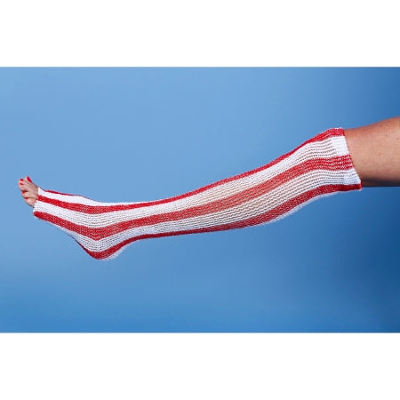 Surgi-Color Guard - Elastic Net Retainer Dressing Tubular Elastic 20 Inch X 25 Yard Size 4 Red / White Medium Arm / Hand / Large Hand / Medium Leg / Foot NonSterile - MTSCGR04