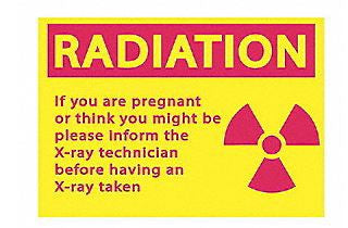 Grainger Zing Caution Sign Radiation Area - 49JT42