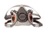 3M 6000 - Reusable Respirator Industrial Half Face 4 Point Adjustable Head Strap Small Gray / White - 6100