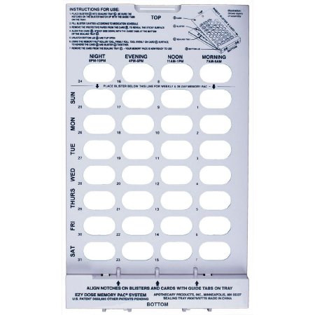 Apothecary Products Cold Seal Tray 28/31 Day Calendar - 90678