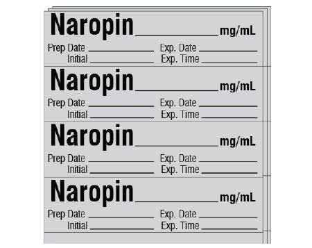 Shamrock Scientific Shamrock Pre-Printed Label Anesthesia Label Naropin Gray 1/2 X 2 Inch - SA-309