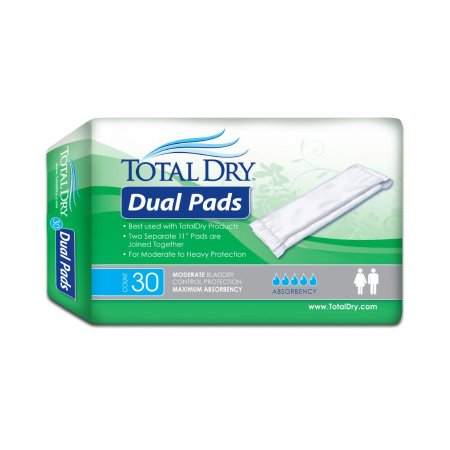 TotalDry - Incontinence Liner 11 Inch Length Moderate Absorbency One Size Fits Most Adult Unisex Disposable - SP1911