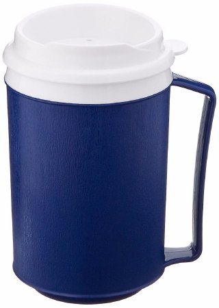 Patterson Medical Supply Drinking Mug 12 oz. Blue Plastic Reusable - 1137