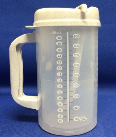 GMAX Industries Graduated Drinking Mug 32 oz. Translucent Plastic Reusable - GP55009