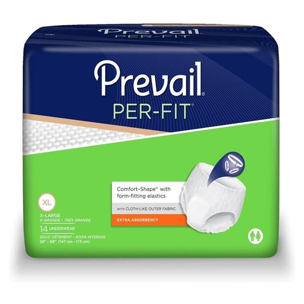 First Quality Products Underwear Protect Adult Unisex Xl 58-68" Moderate-Heavy Odor Guard White 4X14/Ca - PF-514