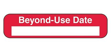 Health Care Logistics Health Care Logistics Pre-Printed Label Communication Fill In Beyond-Use Date Red / White 3/8 X 1-5/58 Inch - 2472