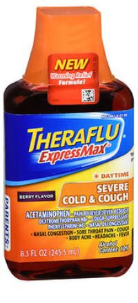 Glaxo Smith Kline Theraflu ExpressMax Cold and Cough Relief 650 mg - 20 mg - 10 mg / 30 mL Strength Liquid 8.3 oz. - 67812708