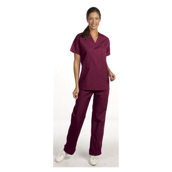 Fashion Seal Shirt Scrub Poly/Ctn Fashion Poplin Unsx Burg Lg Rvrsbl Pckt Ea - 6697-L
