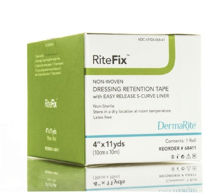 DermaRite Industries RiteFix Dressing Retention Tape Skin Friendly Nonwoven 1 Inch X 11 Yard NonSterile - 68111