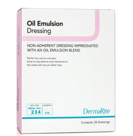 DermaRite Industries DermaRite Oil Emulsion Impregnated Dressing 3 X 3 Inch Mesh Gauze Petrolatum Emulsion Sterile - 22330