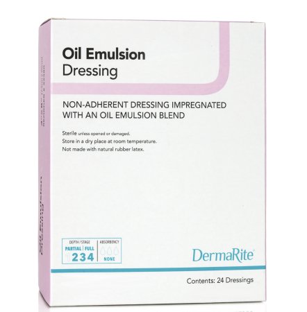 DermaRite - Oil Emulsion Impregnated Dressing 3 X 3 Inch Mesh Gauze White Petrolatum in an Oil Emulsion Blend Sterile - 22330
