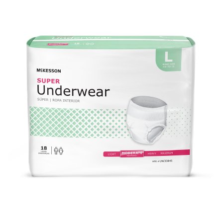 McKesson McKesson Adult Absorbent Underwear Pull On Large Disposable Moderate Absorbency - UW33845