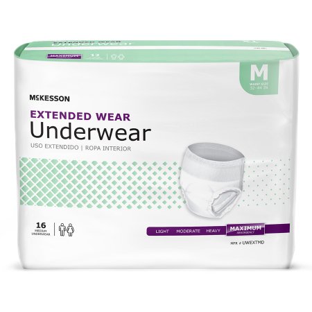 McKesson - Unisex Adult Absorbent Underwear Pull On with Tear Away Seams Medium Disposable Heavy Absorbency - UWEXTMD