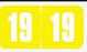 Wilmer Wilmer Pre-Printed Label Chart Tab Year Yellow 3/4 X 1-1/2 Inch - W-49019
