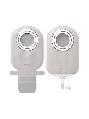 SenSura Mio Kids Flex - Ostomy Pouch Two-Piece System 6-1/8 Inch Length, Mini 27 mm Stoma Drainable Star Shaped, Pre-Cut - 18721