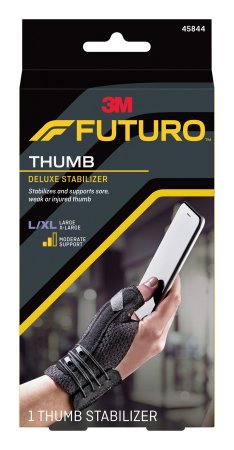 3M Futuro Deluxe - Thumb Stabilizer Adult Large / X-Large Lacing System Left or Right Hand Black - 05113119854