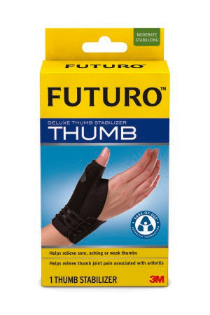 3M Futuro Deluxe Thumb Stabilizer Nylon / Spandex Left or Right Hand Black Small / Medium - 5113119855