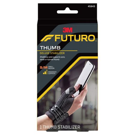 3M Futuro Deluxe - Thumb Stabilizer Adult Small / Medium Lacing System Left or Right Hand Black - 05113119855