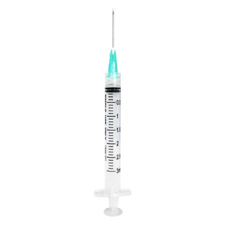 SOL-M - Syringe with Hypodermic Needle 3 mL 21 Gauge 1 Inch Regular Wall NonSafety - 1832110