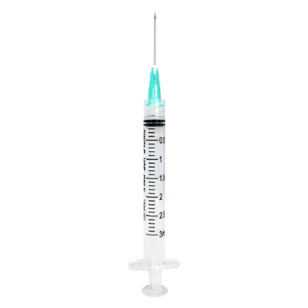Sol-Millennium Medical SYRINGE, LUER LOCK W/EXCHANGE NEEDLE GRN 21GX1 1/2" (100/BX - 1832115