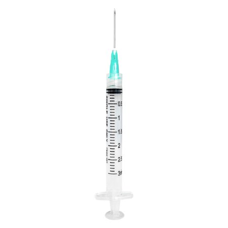 SOL-M - Syringe with Hypodermic Needle 3 mL 21 Gauge 1-1/2 Inch Regular Wall NonSafety - 1832115