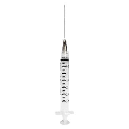 Sol-Millennium Medical SYRINGE, LUER LOCK W/EXCHANGE NEEDLE BLK 22GX1 1/2" (100/BX - 1832215