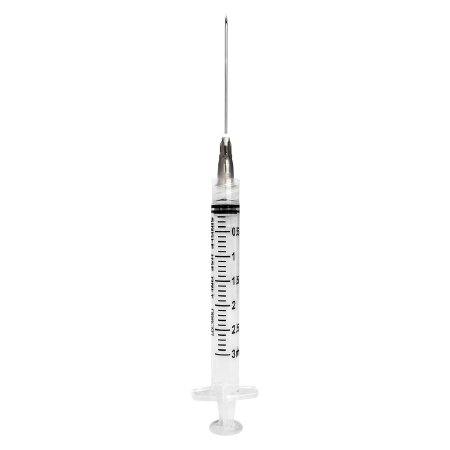 SOL-M - Syringe with Hypodermic Needle 3 mL 22 Gauge 1-1/2 Inch Regular Wall NonSafety - 1832215