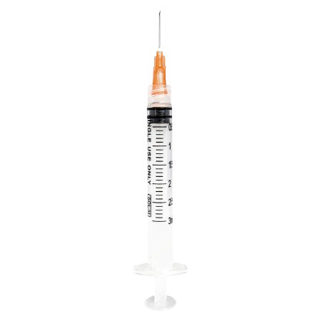 SOL-M - Syringe with Hypodermic Needle 3 mL 25 Gauge 5/8 Inch Regular Wall NonSafety - 1832558