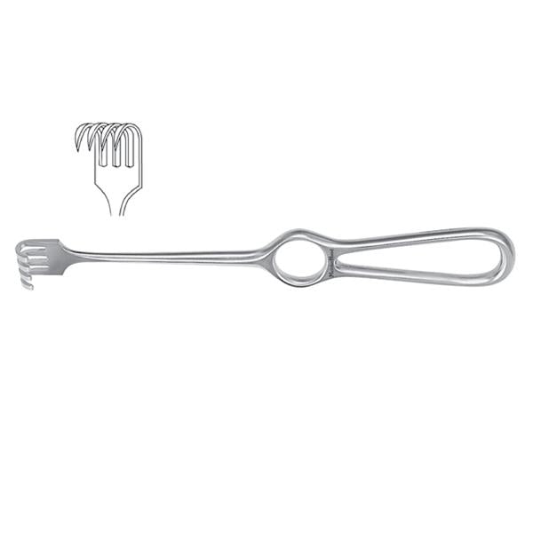Miltex-Integra Retractor Volkman Meister-Hand 8" Sharp 4 Prong Stainless Steel Ea - MH11-534
