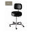 The Brewer Company STOOL, EXAM PNEUMATIC W/BACKREST/FOOTREST PUTTY - 11001BFR-US403