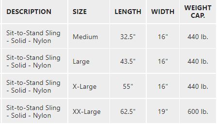 Proactive Medical Sit to Stand Sling Solid