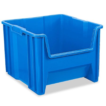 ULINE - Stackable Storage Bin Uline Blue Plastic 12-1/2 X 16-1/2 X 17-1/2 Inch - S-12551BLU