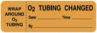 United Ad Label LABEL, O2 TUBING CHANGED DATE TIME BY ORG 3"X1" (220/RL) - ULOX412