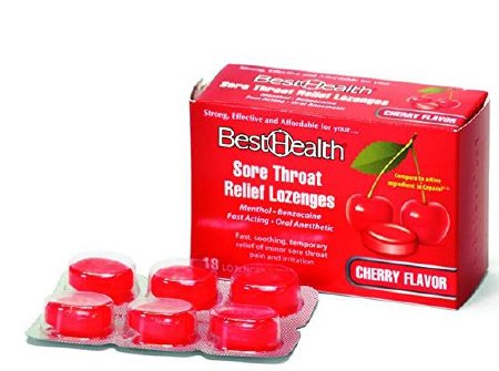 Medique Products BestHealth Sore Throat Relief Lozenges 18 pe Pack - 17818