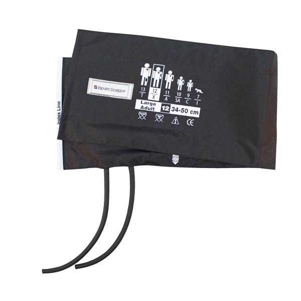 Henry Schein Cuff & Bladder Bp Henry Schein Adcuff F/ Plm Styl Instrmnt Adlt 12 Arm Blk Ea, 15 Ea/Ca - 845-12XBK-2HS