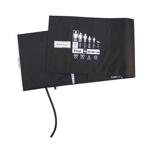 Henry Schein Cuff & Bladder Bp Henry Schein Adcuff F/ Plm Styl Instrmnt Adlt 13 Thgh Blk Ea, 16 Ea/Ca - 845-13TBK-1HS