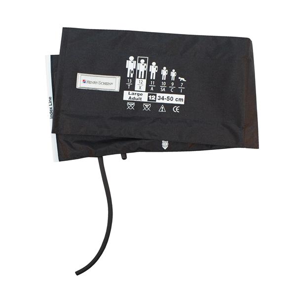 Henry Schein Cuff & Bladder Bp Henry Schein Adcuff F/ Plm Styl Instrmnt Adlt 12 Arm Lg Blk Ea, 15 Ea/Ca - 845-12XBK-1HS
