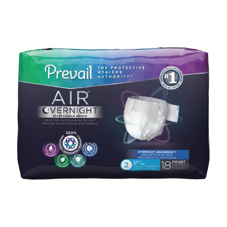 First Quality Prevail Air Overnight Adult Incontinent Brief Tab Closure Size 2 Disposable Heavy Absorbency - NGX-013