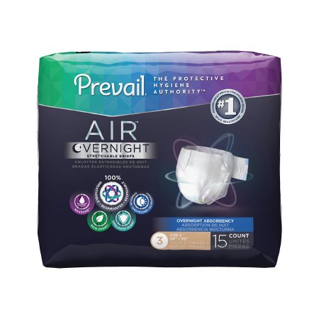 First Quality Prevail Air Overnight Adult Incontinent Brief Tab Closure Size 3 Disposable Heavy Absorbency - NGX-014