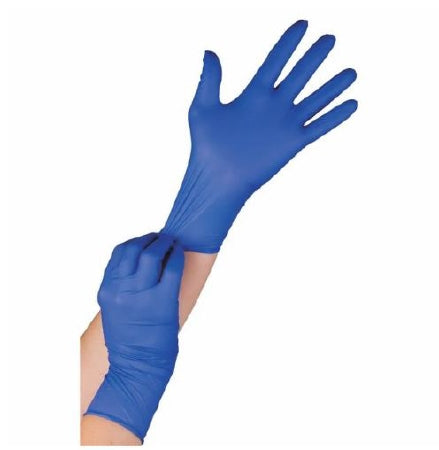 Fisher Scientific HandPRO FreeStyle 1100 Exam Glove Large NonSterile Nitrile Standard Cuff Length Textured Fingertips Blue Chemo Tested - 19423009