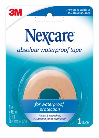 3M Nexcare Medical Tape Waterproof Foam 1 Inch X 5 Yard Tan NonSterile - 731