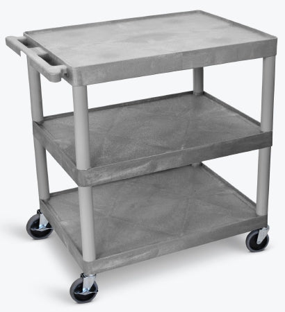 CART, UTILITY 3SHELVES FLAT GRAY