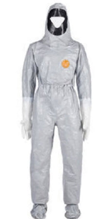 DuPont Tychem 6000F - Coverall with Hood, Gloves, and Socks 2X-Large White Disposable NonSterile - 18-888-802