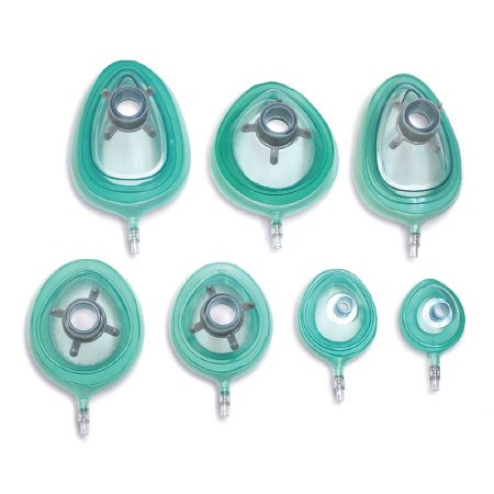 Vent Mask - Anesthesia Mask Elongated Style Adult One Size Fits Most Hook Ring - VR5100-20