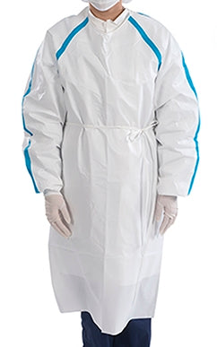 Contec Inc Contec CritiGear Chemotherapy Procedure Gown Small / Medium Unisex ASTM D6978-05 NonSterile White - HCGA0800-S/