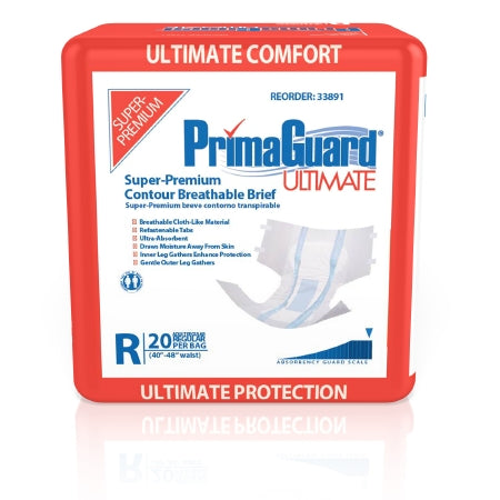 McKesson PrimaGuard Ultimate Adult Incontinent Brief Tab Closure Regular Disposable - 33891