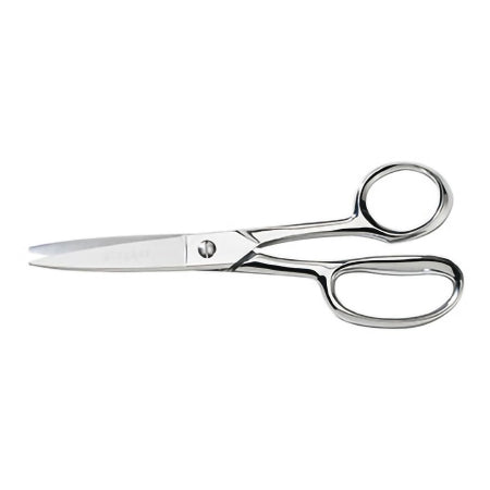 Fabrication Enterprises - Utility Shears 8-1/4 Inch Length Chrome Plated Carbon Steel Finger Ring Handle Straight Blunt Tip / Blunt Tip - 24-6500