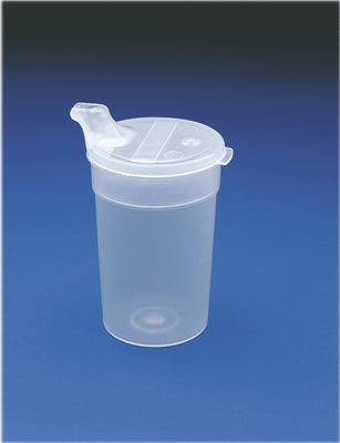 Fabrication Enterprises Graduated ADL Feeding Cup 8 oz. Clear Plastic Reusable - 60-1210