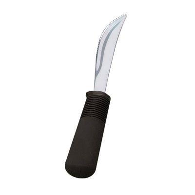 Fabrication Enterprises Good Grips Rocker Knife Right / Left Hand Angled Black Stainless Steel - 61-0226